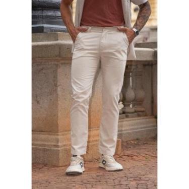 Imagem de Calça Alfaiataria Linho Slim Fit Masculina Social Premium-Masculino
