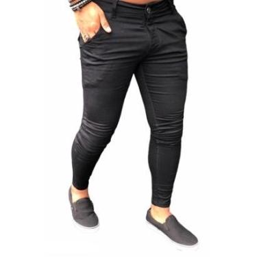 Imagem de Calça Alfaiataria Preta Skinny Masculina Premium Social-Masculino