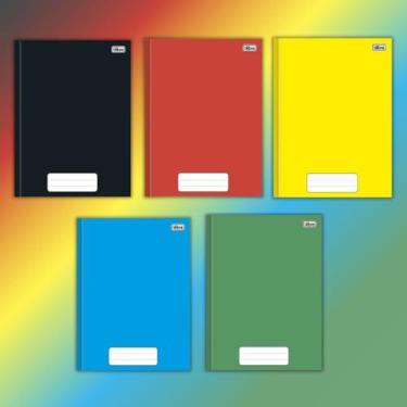 Imagem de Kit 05 Cadernos (PEQUENO) Brochura 1/4 Pepper 80 Folhas 14x20cm Capa D