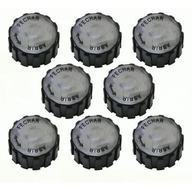 Imagem de Kit 8 Botão Registro Fogão Forno Maçarico Chapa Alta Pressão