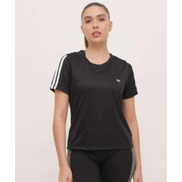 Imagem de Blusa Feminina Fitness Listras Marisa-09038, Preto, M