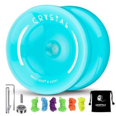Imagem de Yoyo MAGICYOYO K2 responsivo para crianças com 6 cordas+bolsa (azul)