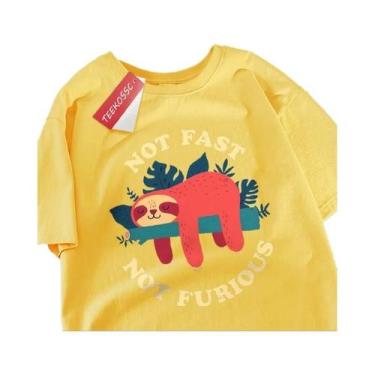 Imagem de Camiseta Oversized Com Estampa De Bicho-Preguiça, Estilo Hip Hop, Mang