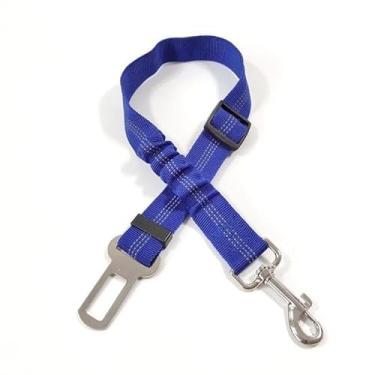 Imagem de Cinto de segurança de cachorro para carro – arnês de segurança ajustável para carro, correia elástica de amortecimento, fivela de metal reforçada, design antiembaraço, para animais de estimação