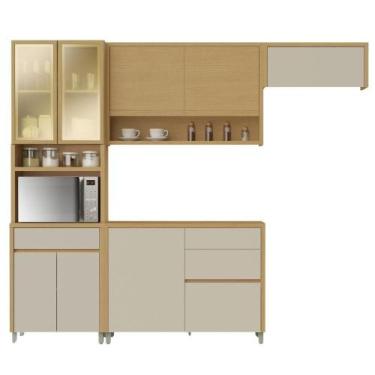 Imagem de Armário De Cozinha Completa 100% Mdf 8 Portas 4 Gavetas Cléo Madeirado