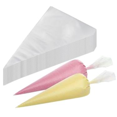 Imagem de Sacos de confeitar descartáveis de 100 peças de 30,5 cm - Sacos de pastelaria anti-explosão para decoração de bolos e biscoitos