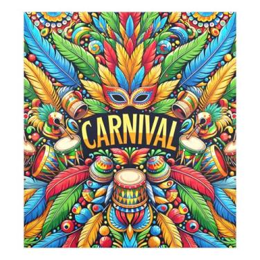 Imagem de Capa de ímã de geladeira Carnival Festive, para arruelas de metal, decalques magnéticos de geladeira 58 cm L x 66 cm A