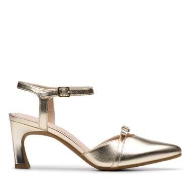 Imagem de Clarks Tammitha Bar feminino, Sintético metálico dourado, 37