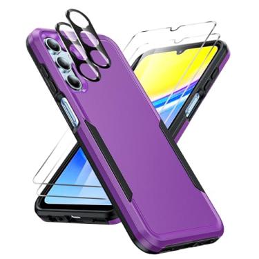 Imagem de Capa compatível com Samsung A15-5G: Capa para celular Galaxy A15 5G, antiderrapante, resistente, à prova de choque, proteção desbloqueada para A 15, roxa