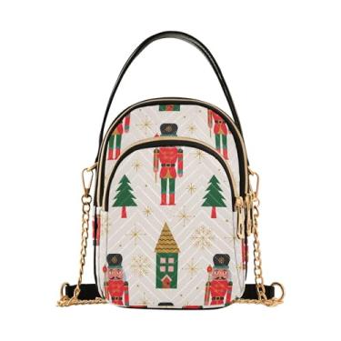 Imagem de Joisal Bolsas pequenas de festa de Halloween fantasma para mulheres, bolsas femininas modernas, mini bolsa de ombro, Árvore quebra-nozes de Natal, 15*21*8cm