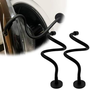 Imagem de Rwotlls Suporte de porta de arruela de carga frontal, pacote com 2 suportes magnéticos para porta de máquina de lavar, batente de porta de arruela flexível removível, mantenha a porta da arruela