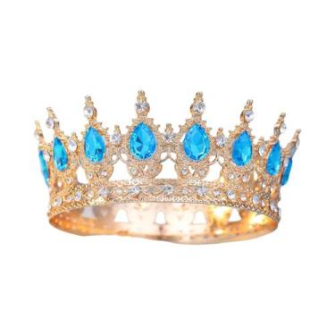 Imagem de Tiara Redonda De Strass Para Noivas, Mulheres, Rainhas, Princesas E Me