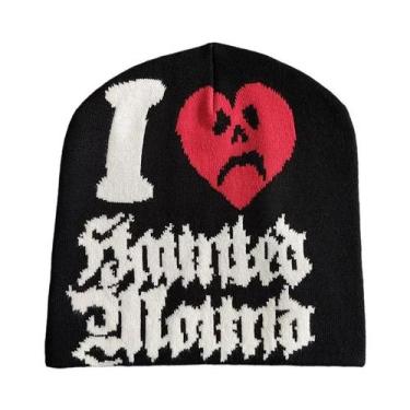 Imagem de Gorro De Malha Quente Unissex Adulto Com Estampa De Abóbora Sorridente