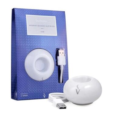 Imagem de Difusor Elétrico PORCELANA Via Aroma com entrada USB, Branco