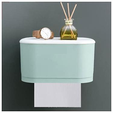 Imagem de Caixa dispensadora de lenços de papel higiênico à prova d'água sem perfuração caixa de bombeamento suporte de lenços caixa de lenços rosa azul suporte de caixa de lenços (cor: C) (C)