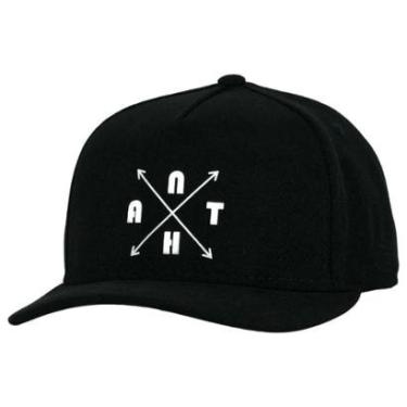 Imagem de Boné Anth Co Aba Curva Snapback Amizade Seta Preto Aberto-Masculino