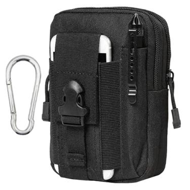 Imagem de Molle Pouches, bolsa tática compacta resistente à água EDC, pequenas bolsas utilitárias molle bolsa de ferramentas bolsa de cinto para homens colete tático acessórios com mosquetão de liga de alumínio