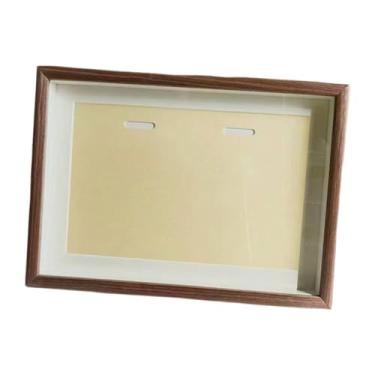 Imagem de Generic Caixa de exibição de medalhas com janela transparente, porta-retratos de madeira colecionável para futebol, corrida e natação, Madeira, 10 Inch