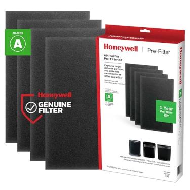Imagem de Honeywell Filtro pré-kit de purificador de ar HRF-A200, pacote com 4 – Filtro de ar alérgeno tem como alvo poeira, COV, animais de estimação, cozinha e odores de fogo florestal/fumaça