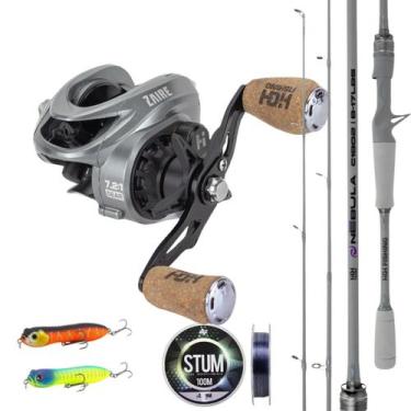 Imagem de Carretilha Drag 9kg e Vara 17lbs Pesca Com Iscas Artificiais TAMANHO:1