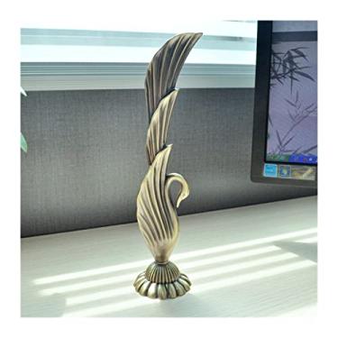 Imagem de U5GAAALPPQ9 Vaso decorativo europeu retrô pavão vaso de liga metálica ouro/bronze pequeno vaso moderno mesa jardinie criativo casa decorativa garrafa de flores vaso de flores (cor: B2) (D4)