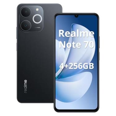 Imagem de Realme Note 70 Smartphone Tela de 6.74" Display, 4GB RAM 256GB ROM, 6000mAh Batteria, Dual 4G SIM (Preto)