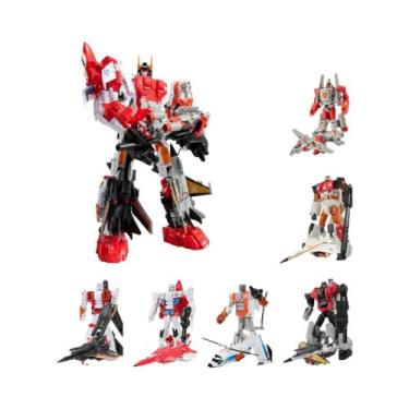 Imagem de Brinquedos Robôs De Transformação 6IN1 HaiZhiXing Defensor Bruticus Su