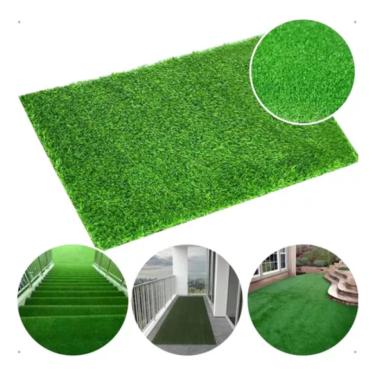 Imagem de Placa Grama Sintetica Decorativa 60x40 Parede Verde Tapete