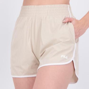 Imagem de Shorts Fila Essential Floating Feminino Cáqui Claro, G