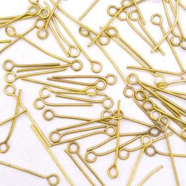 Imagem de Alfinete Contra Pino Metal Dourado 15mm 6300pçs 500g - Macall