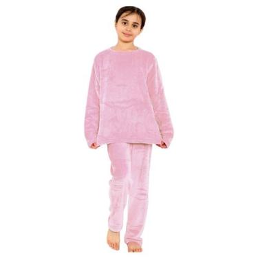 Imagem de Pijama Roupa de Frio Infantil Manga Longa Inverno Soft Fleece Menina R