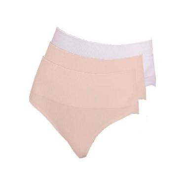 Imagem de Kit com 3 Calcinhas Alta Hope 33110 Colorido, Branco, P
