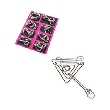 Imagem de Conjunto De Quebra-Cabeças De Metal Montessori Para Adultos, 8 Peças, 