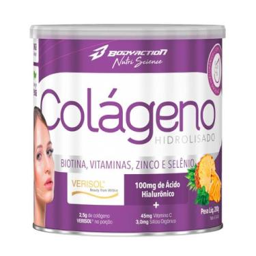Imagem de Colágeno Hidrolisado 200g + Ácido Hialurônico Bodyaction, Frutas Verme