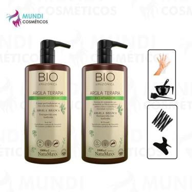 Imagem de Kit Escova Progressiva + 1 Shampoo Bio Amazônica Natumaxx 1l