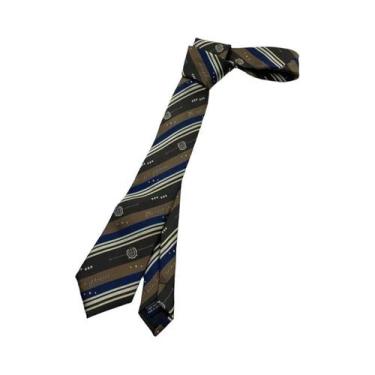 Imagem de Café listrado Tie-Free impresso Brown Tie para meninas, estilo univers