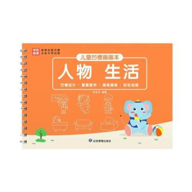 Imagem de Caderno Mágico Infantil Para Desenho Com Sulcos, Livro De Colorir Para