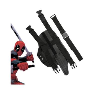 Imagem de Acessórios De Fantasia Cosplay Deadpool: Cinto, Espadas, Coldre De Pis