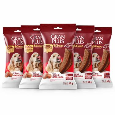 Imagem de Kit 5 Bifinhos Cães GranPlus Carne Grelhada 60g