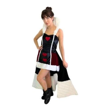 Imagem de Fantasia Rainha de Copas Luxo Vestido Adulto Cosplay - Boo Fantasias, 