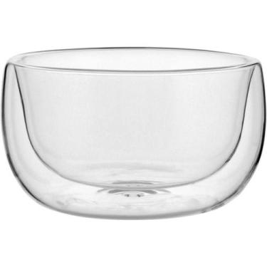 Imagem de Saladeira 6X11X11Cm 250Ml Borosilicato Transp Parede Dupla - NH
