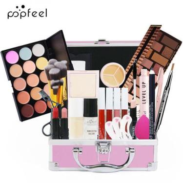 Imagem de Kit de Maquiagem com Maleta sombras, blushes, bastões, pincéis 1 - Bei