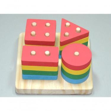 Imagem de Brinquedo Educativo Infantil Seleção Geométrica Mdf Colorido - SHOPPIN