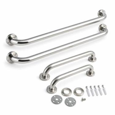 Imagem de Kit 4 Barras de Apoio 40 e 60cm Lorben com Alça Suporte Deficiente Ido
