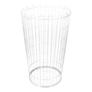 Imagem de Cesto Aramado 100 Litros Redondo Metal para Escritório e Área Externa Higipack