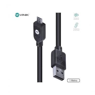 Imagem de Cabo USB X Micro USB MUSB-1 1M USB 2.0 Até 480 MBPS Conectores Reforçados Preto Vinik