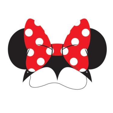 Imagem de Fantasia Minnie Máscara em EVA Adulto e Infantil com Orelhas - Piffer