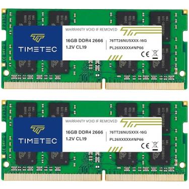 Imagem de Timetec Kit Premium DDR4 32GB (2 x 16GB) 2666MHz (DDR4-2666) PC4-21300 CL19 Non-ECC Unb...