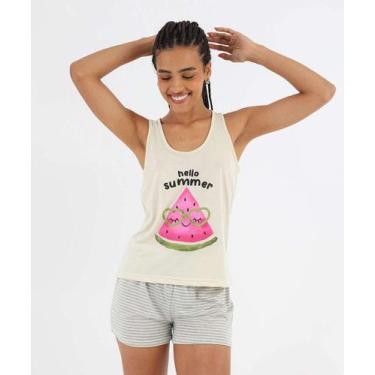 Imagem de Pijama Feminino Nadador Melancia Marisa Verde-88079, Verde, GG