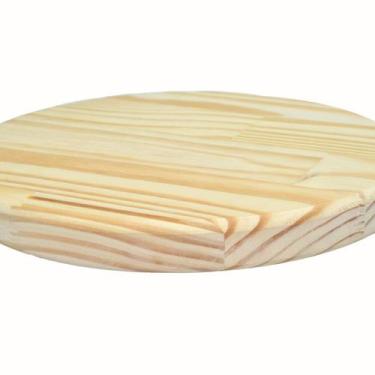 Imagem de Tampo Redondo 30cm Madeira Maciça Bege - WoodForce